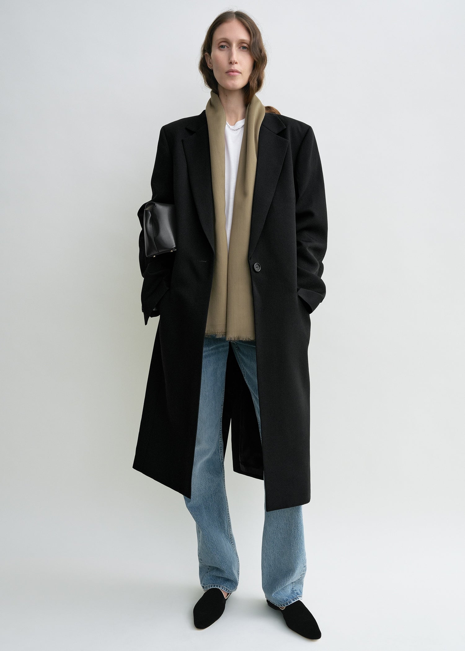 Light wool scarf hazel