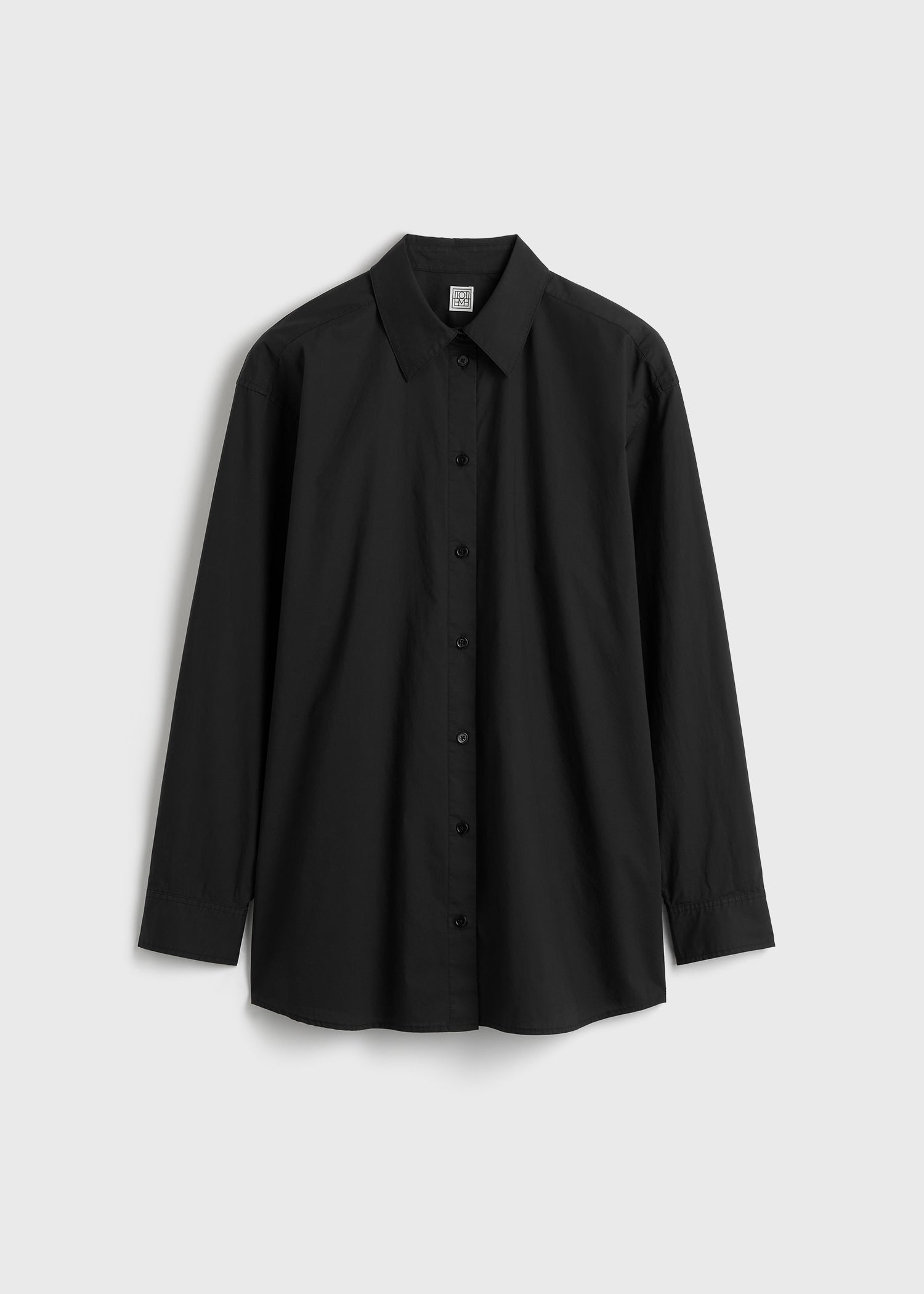 Classic tumbled shirt washed black – TOTEME