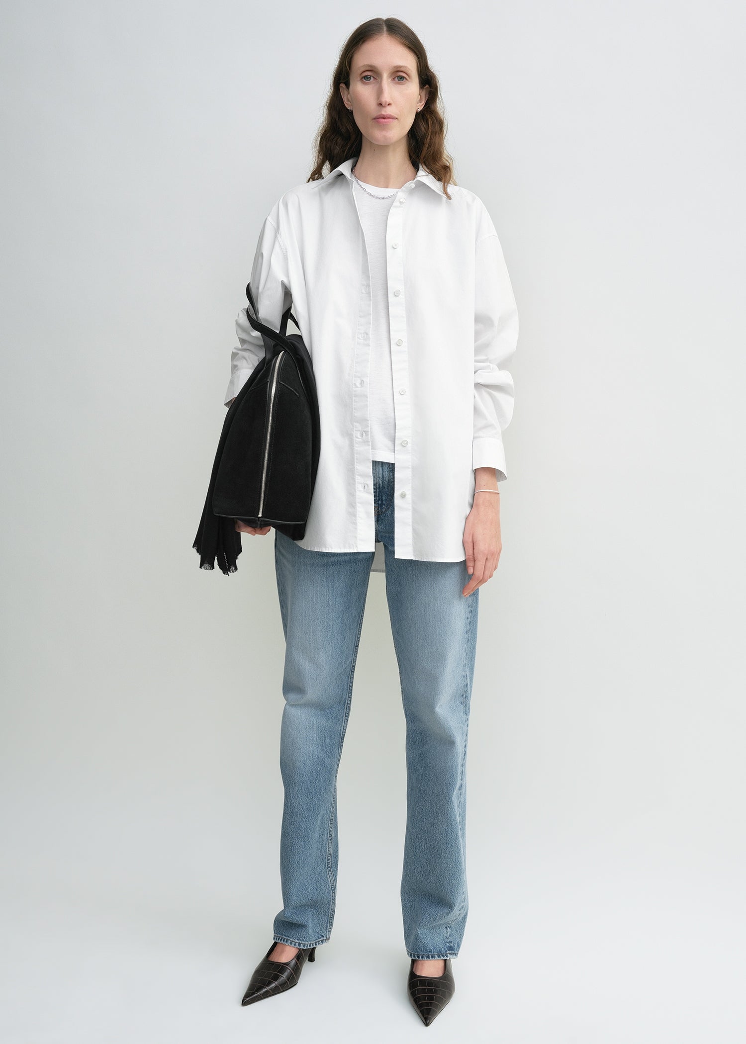 Classic tumbled shirt white