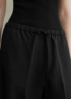 Fluid drawstring trousers black