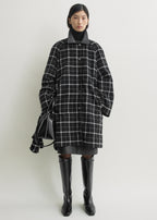 Windowpane country coat black/white