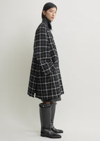 Windowpane country coat black/white