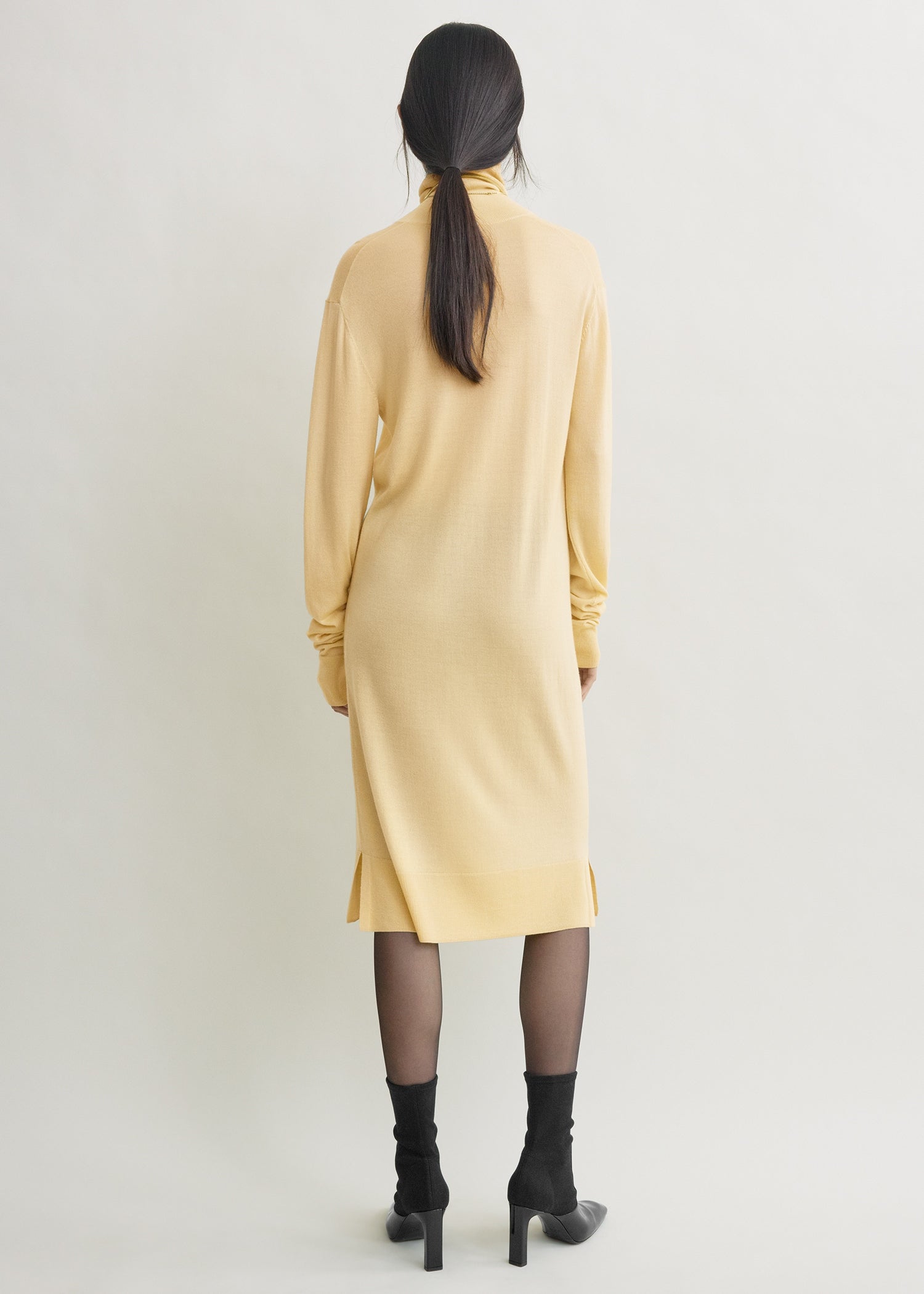 Turtleneck dress champagne petite