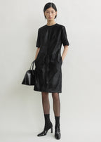 Leather dress black