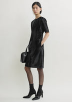 Leather dress black
