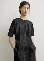 Leather dress black