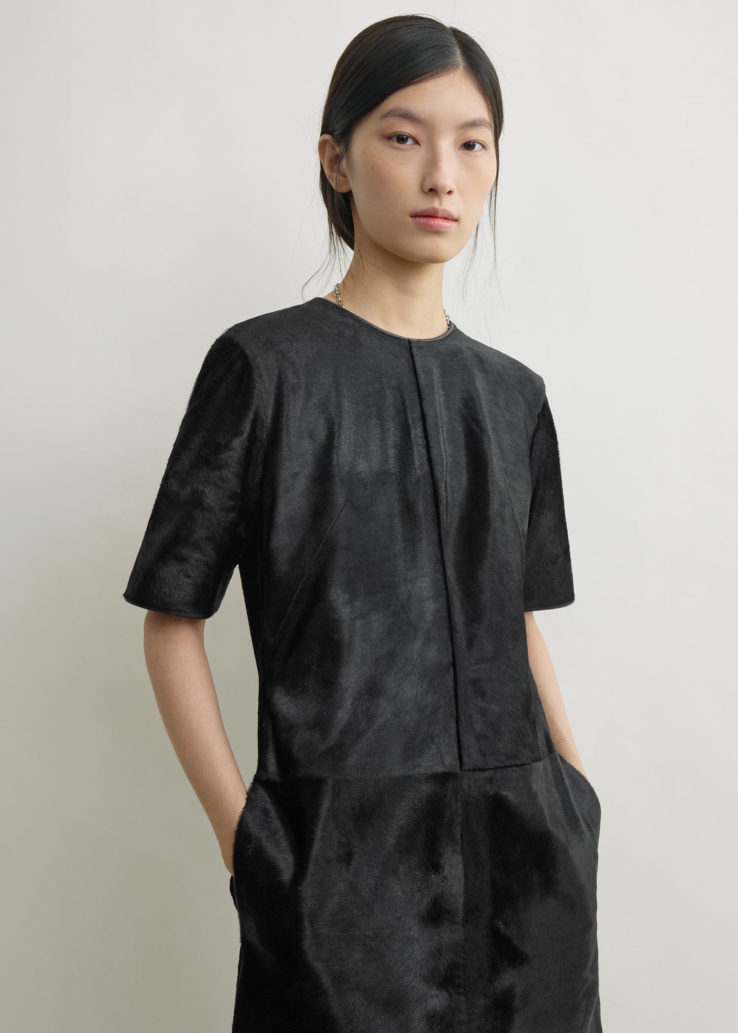 Leather dress black