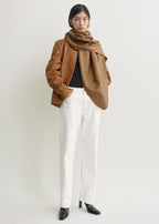 Big leather scarf copper