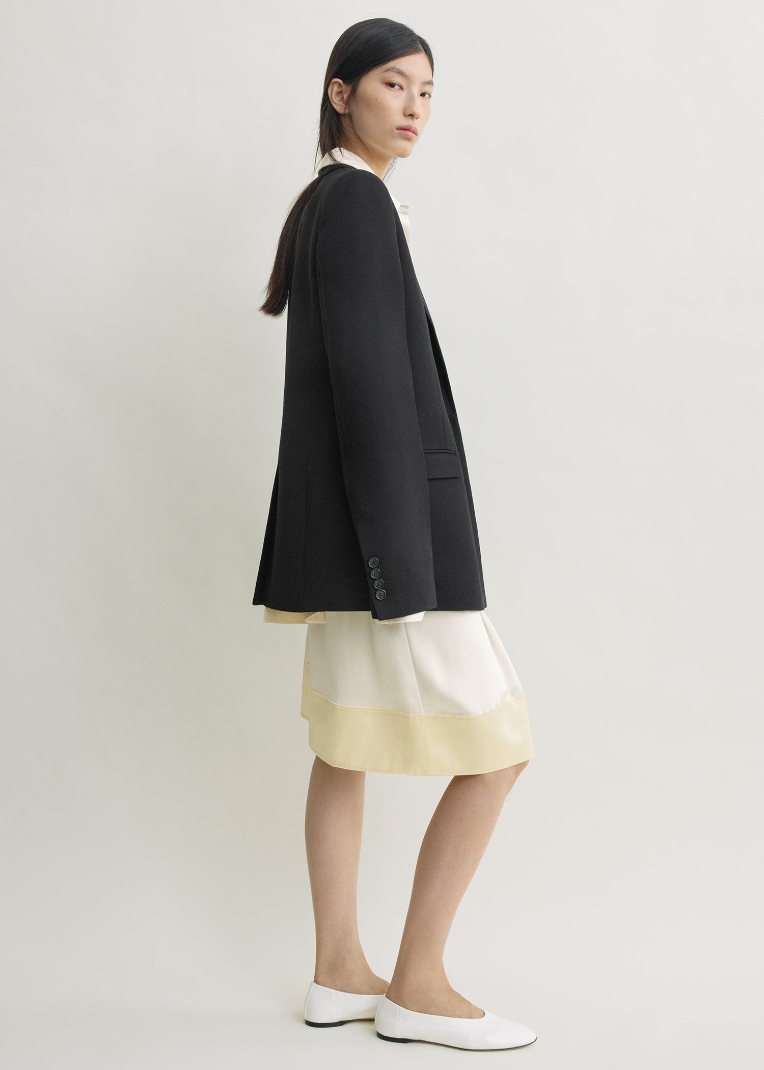 Slim tailored blazer black