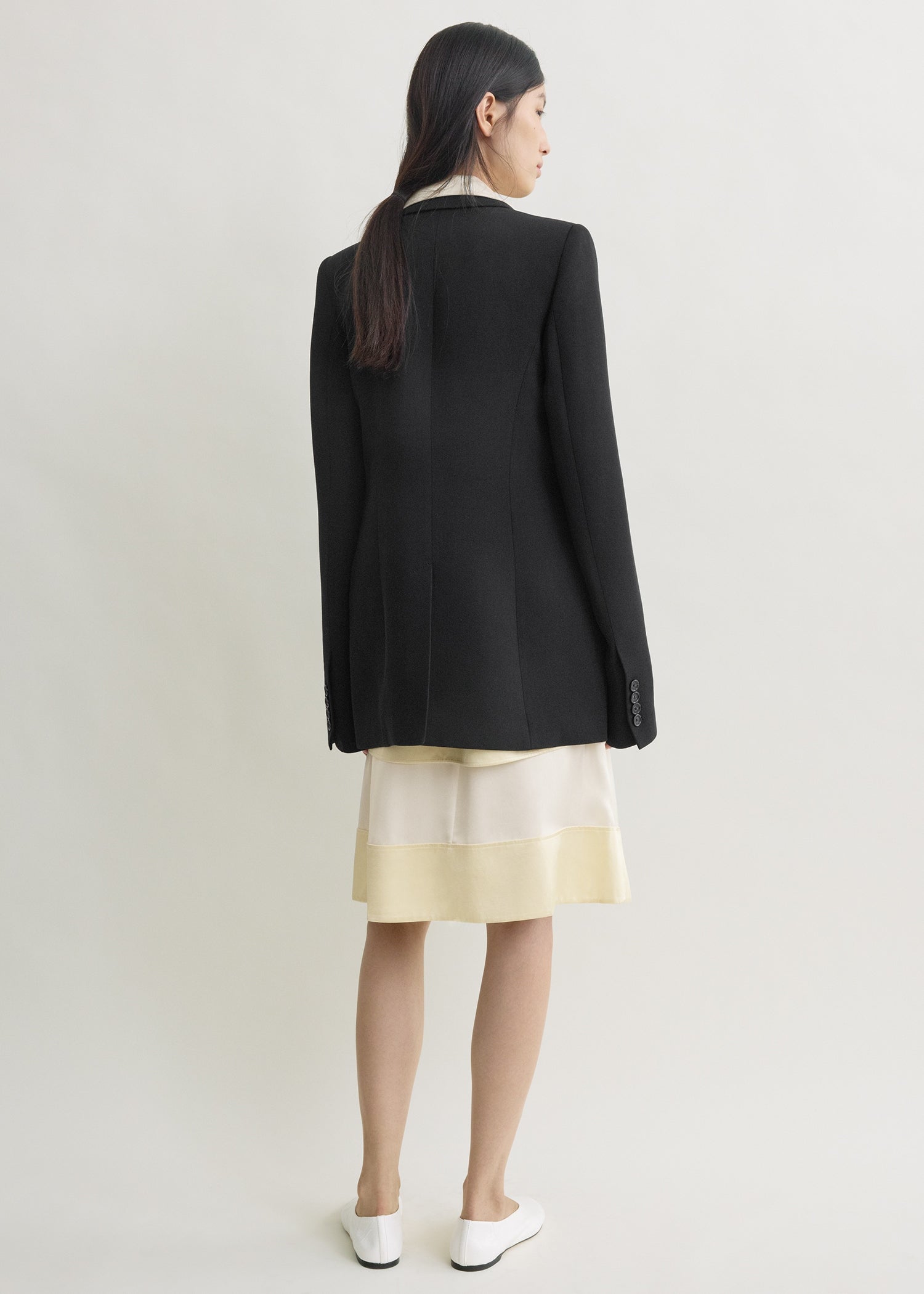 Slim tailored blazer black
