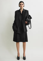 Long boxy blazer black