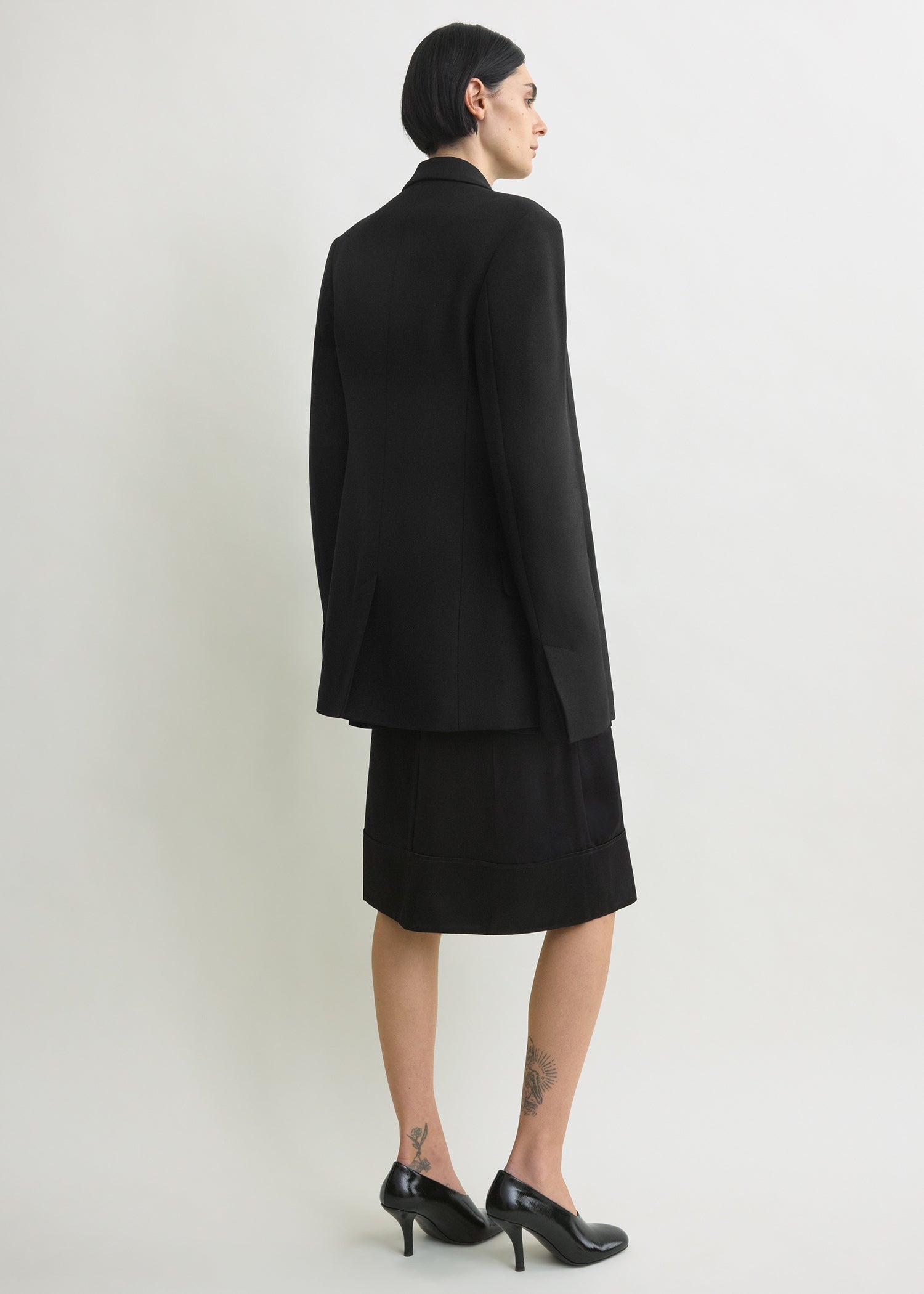 Long boxy blazer black