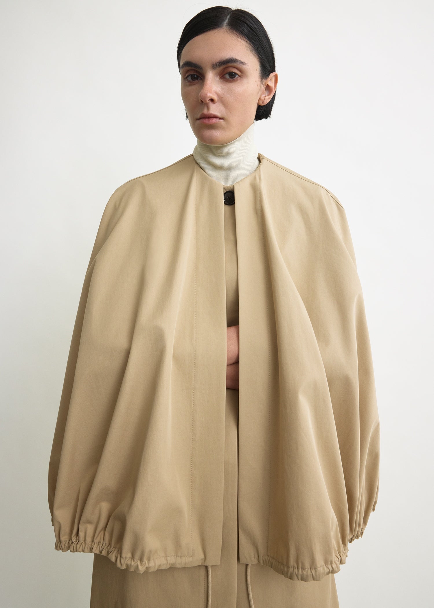 Detachable cape coat beige from Toteme - $1,760