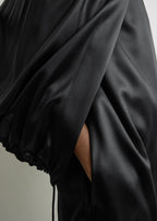 Detachable cape evening coat black