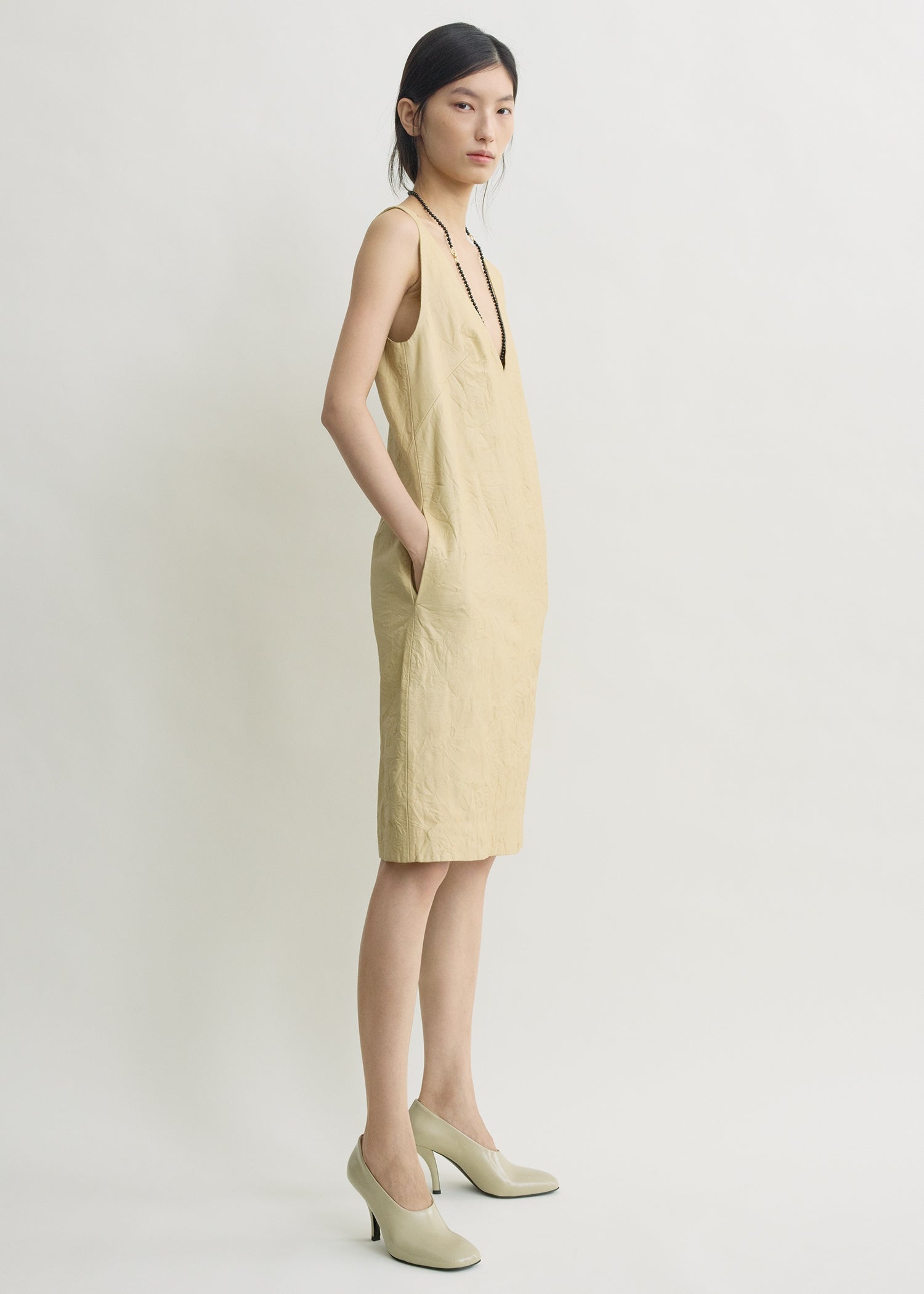 toteme leather dress Leather dress black TOTEME