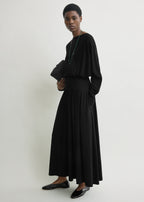 Boatneck jersey dress black
