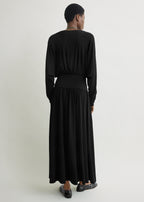 Boatneck jersey dress black