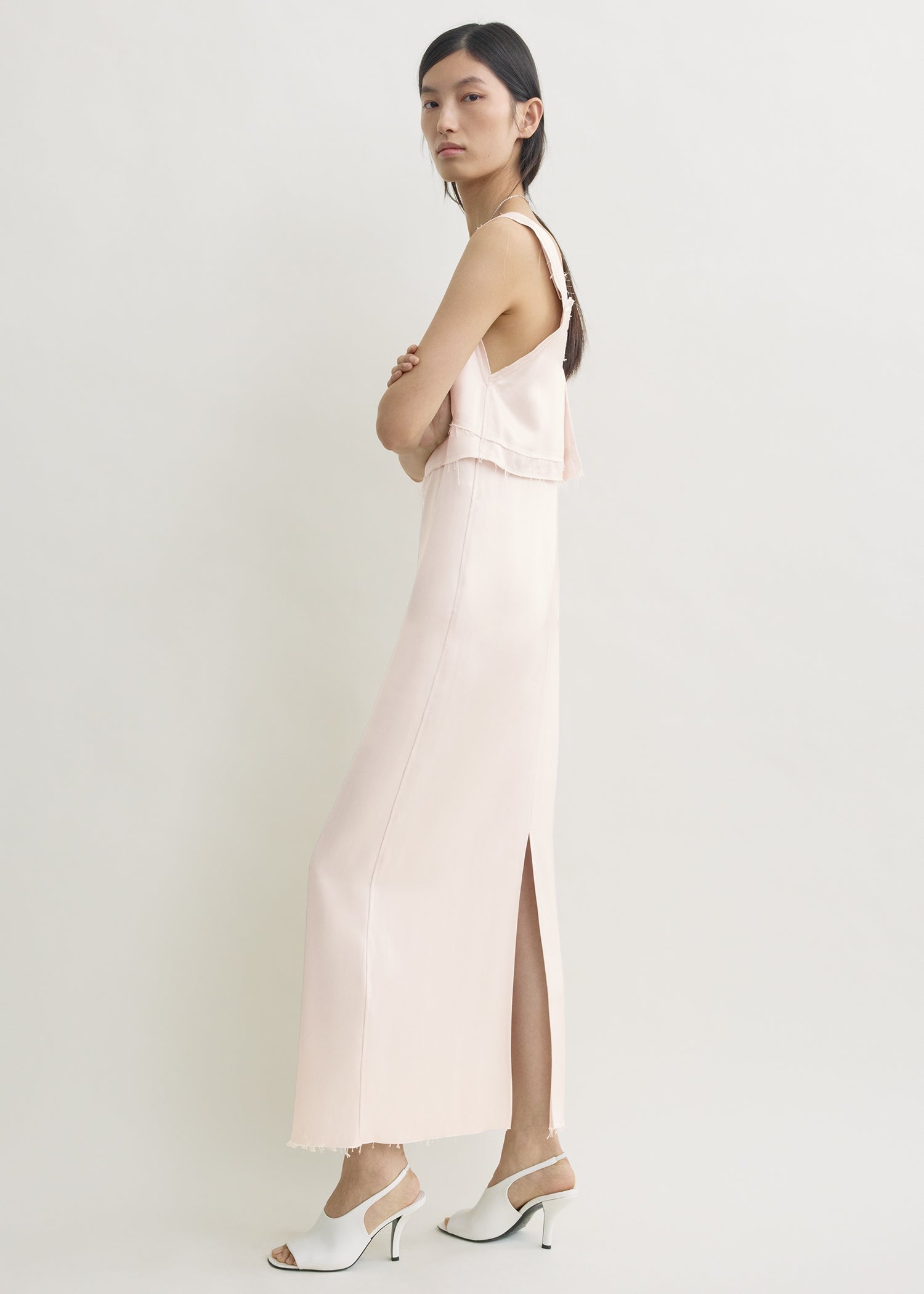 V-neck slip dress bloom