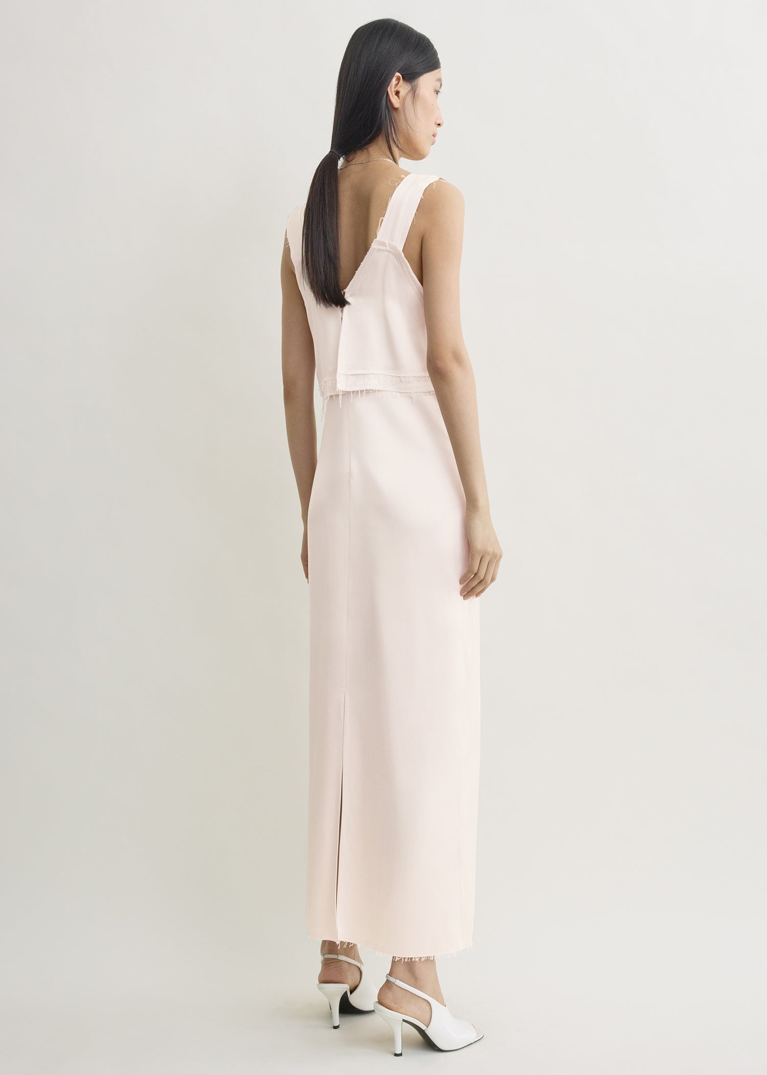 V-neck slip dress bloom