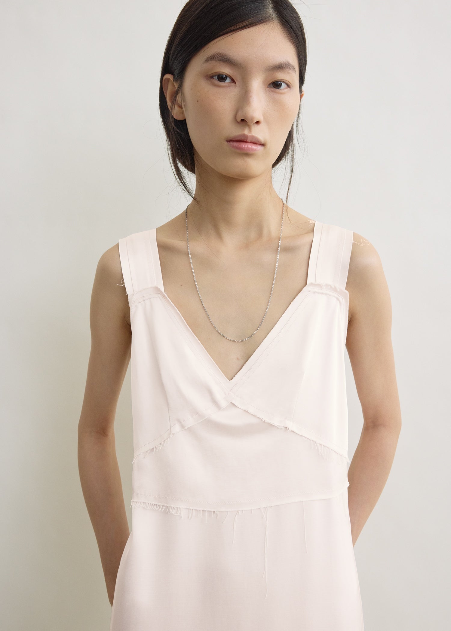 V-neck slip dress bloom
