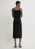 Fluid slip dress black