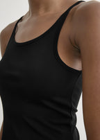 Fluid slip dress black