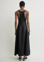 Sculpted cotton dress black