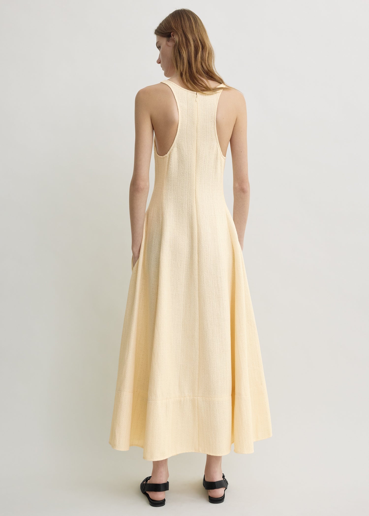Toteme - Sculpted Cotton Dress Ecru - 32 - Women Toteme - Sculpted Cotton Dress Ecru - 32 - Women