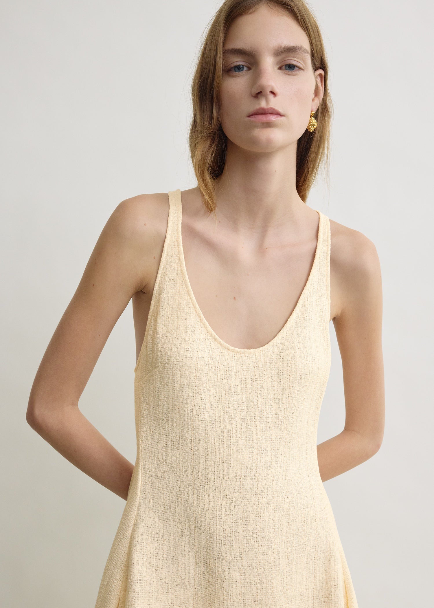 toteme sleeveless cotton dress Sleeveless Cotton Tee Dress | TOTME