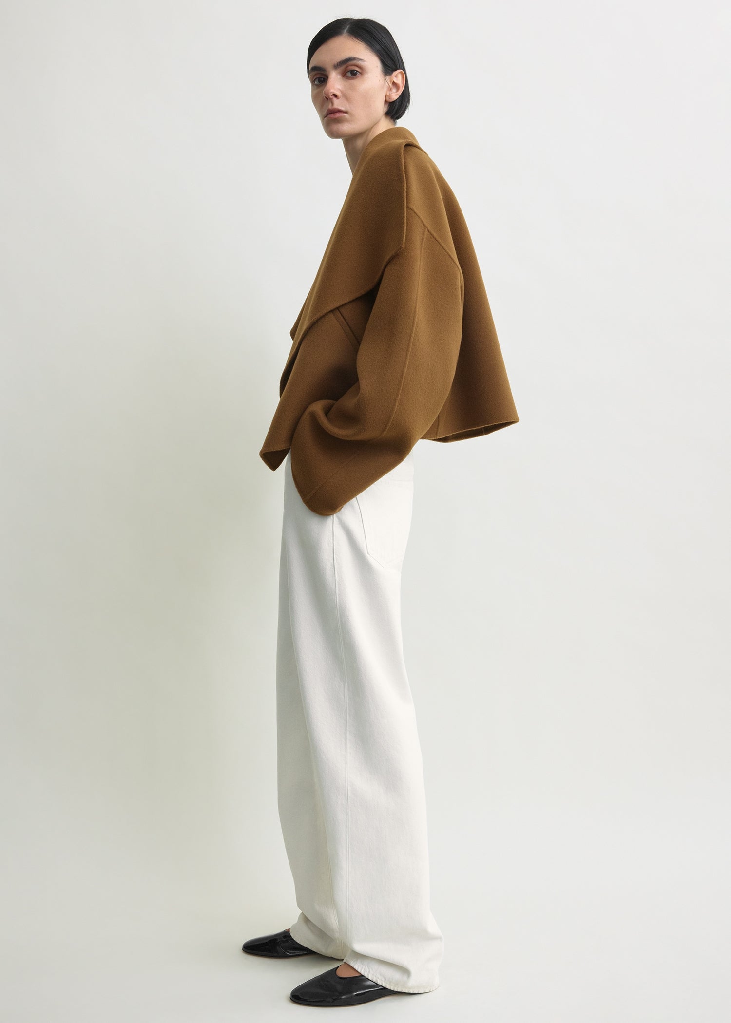 Signature doublé jacket tobacco – TOTEME