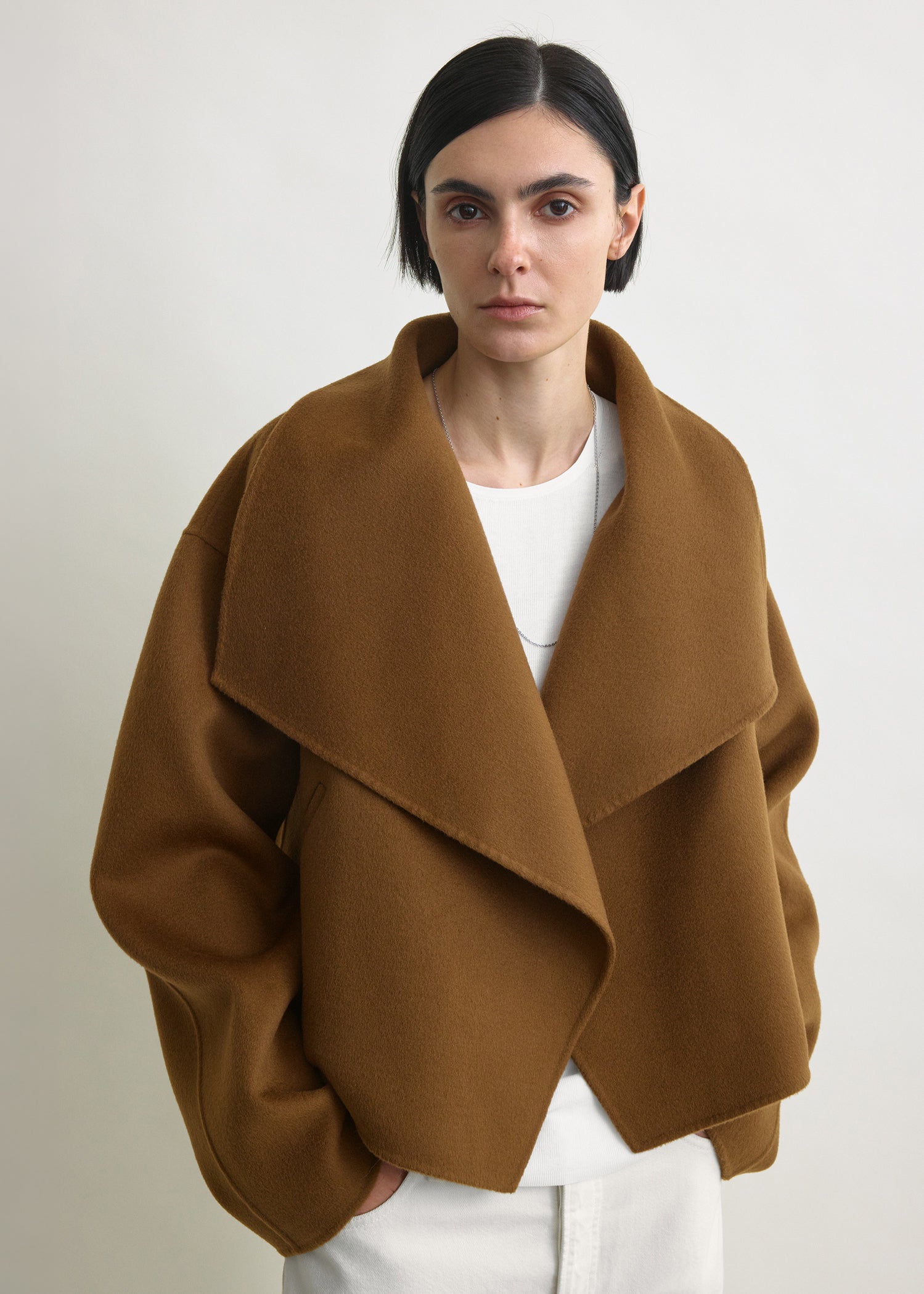 Signature doublé jacket tobacco from Toteme - $1,020