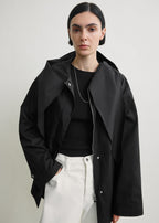 Technical scarf jacket black