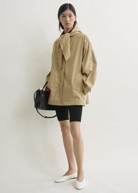 Technical scarf jacket cashew