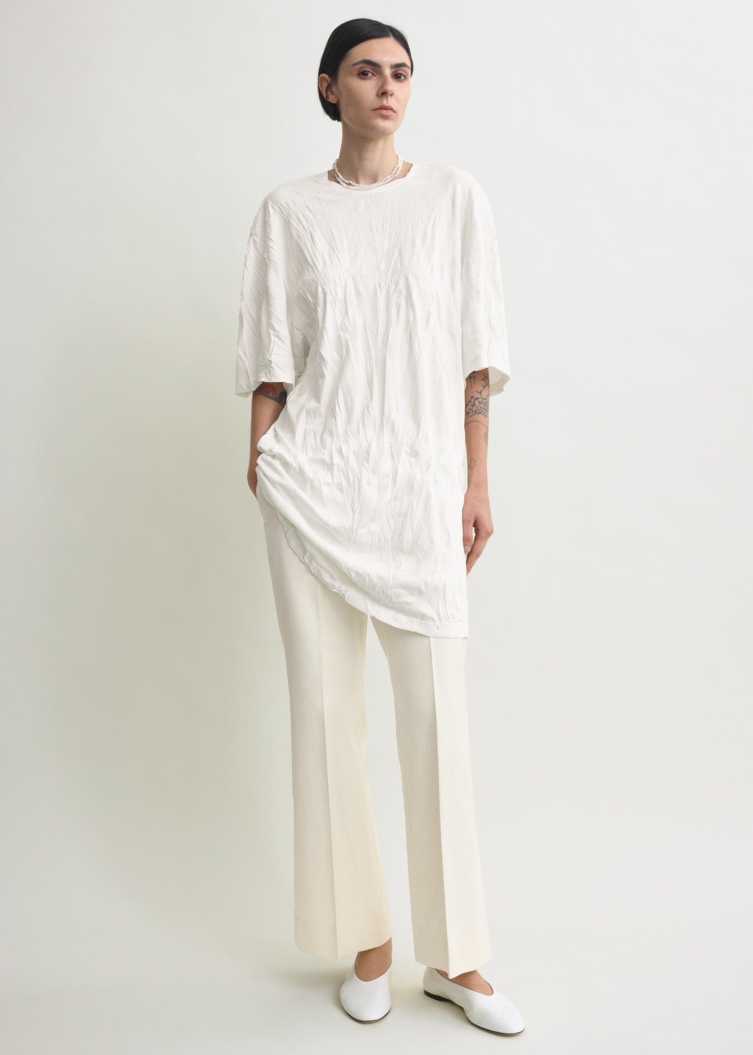 Relaxed tee dress off-white