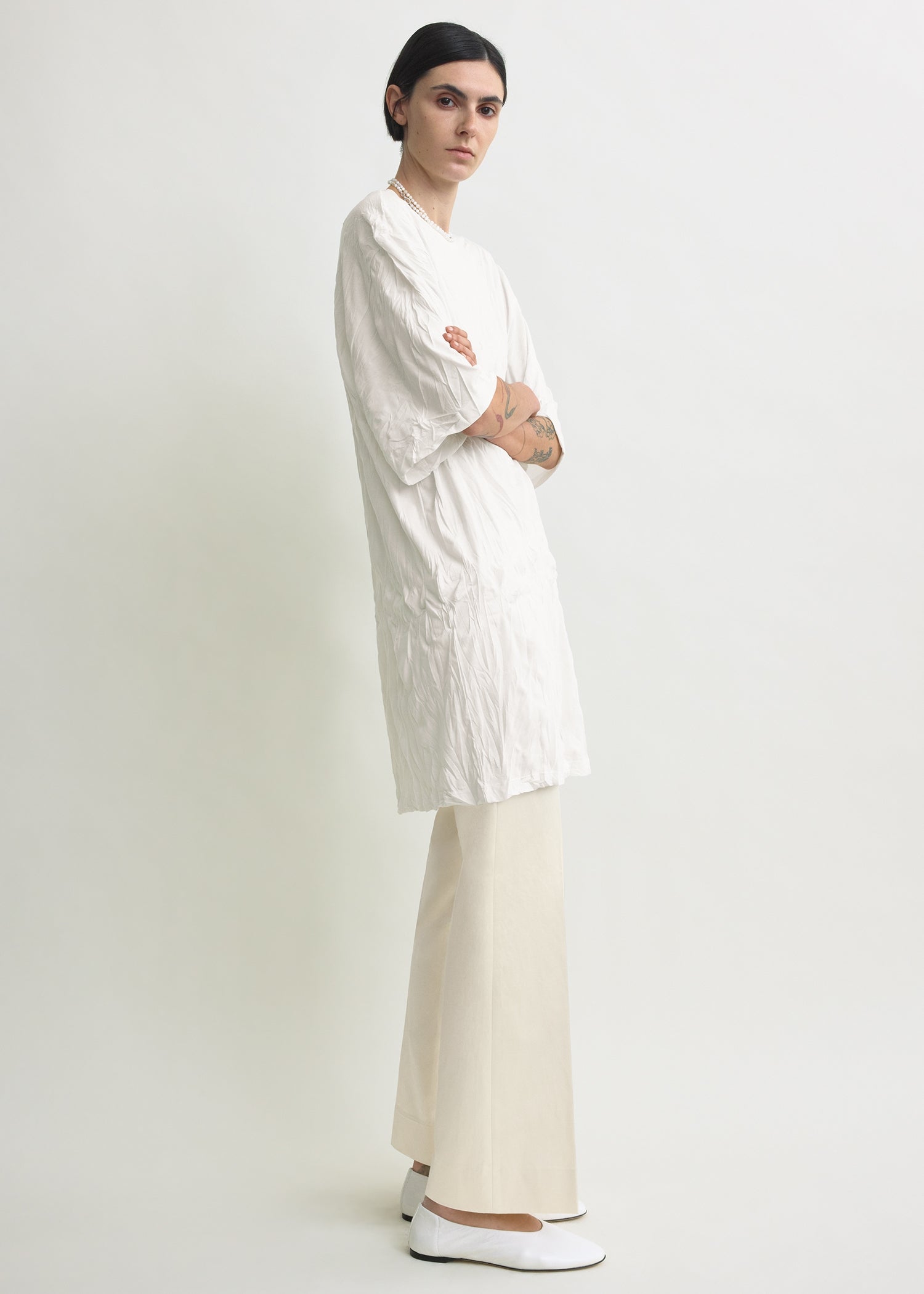 off white shirt dress Button Down Maxi Linen Shirt Dress With Side Slits, Oversized White Long Dress, Flowy Loose Summer Tunic Dress,semi-formal Linen Comfy Dress