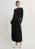 Boatneck jersey top black
