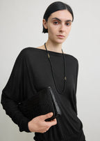 Boatneck jersey top black