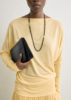 Boatneck jersey top champagne
