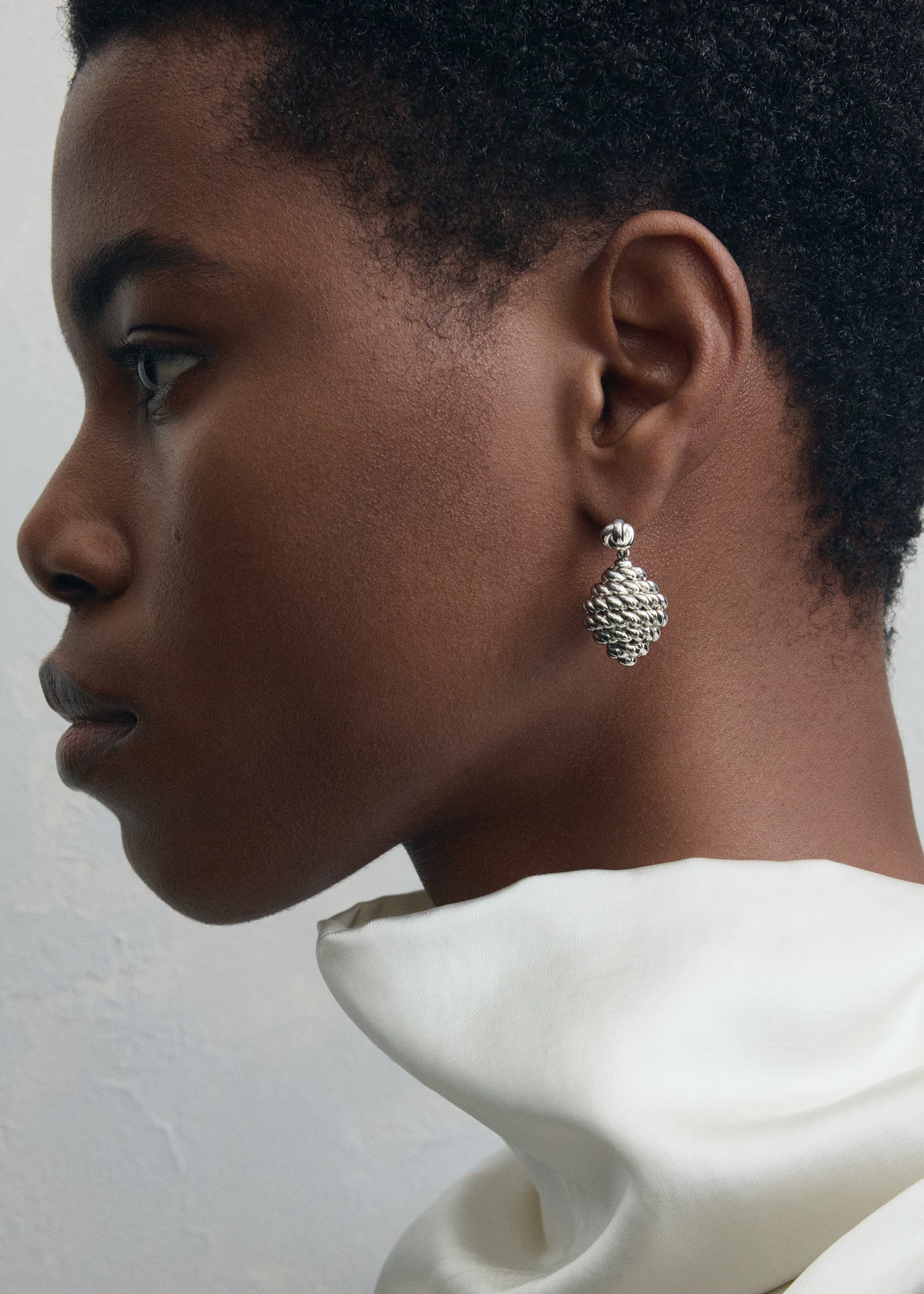 Rope drop earrings silver