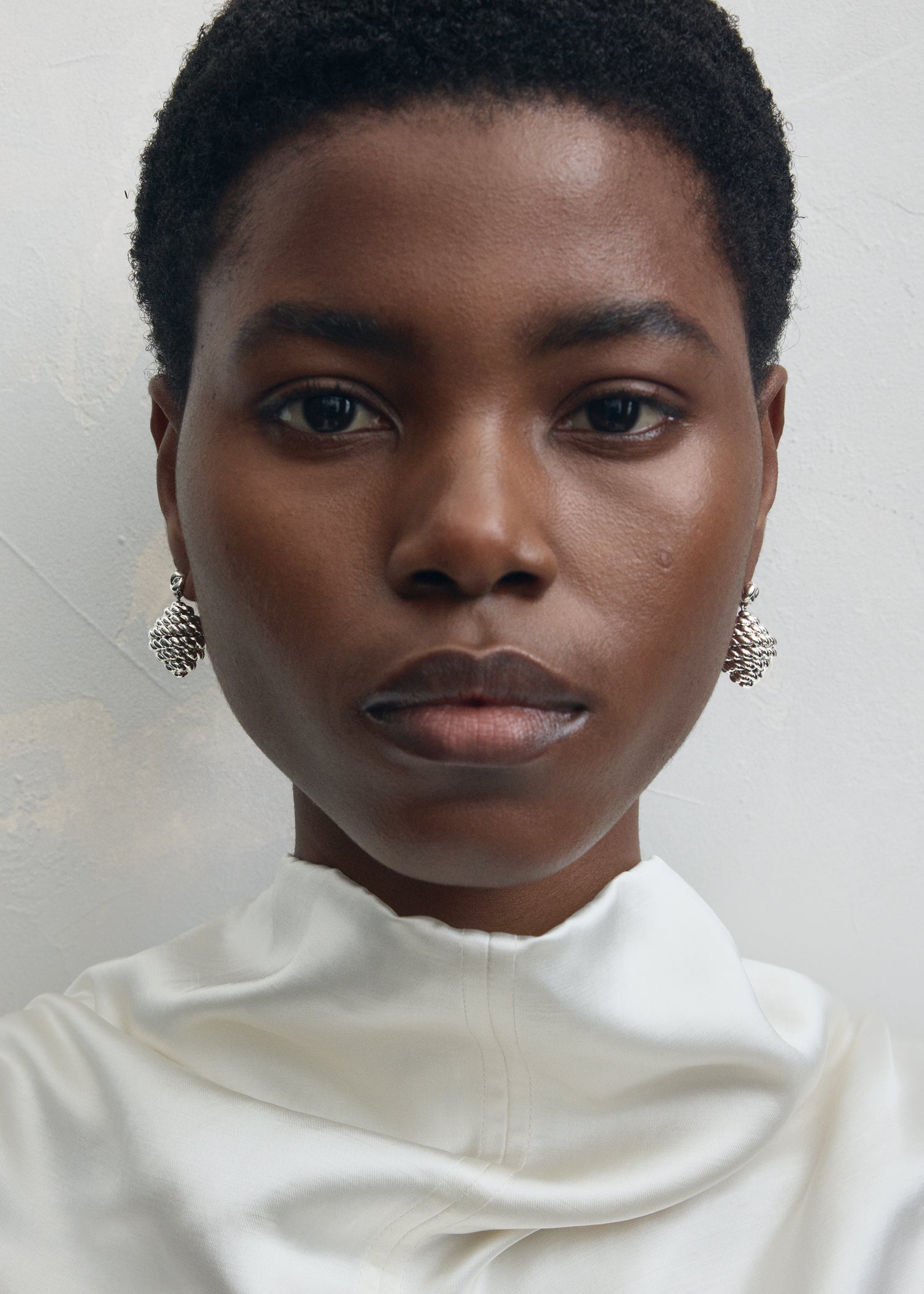 Rope drop earrings silver