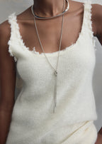 Rope lariat silver