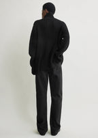 Whipstitch knit black