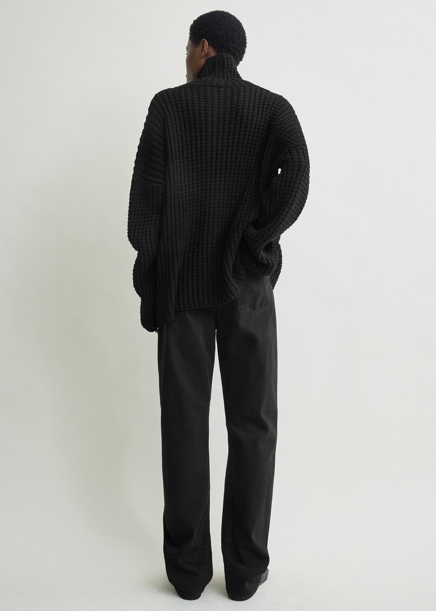 Whipstitch knit black