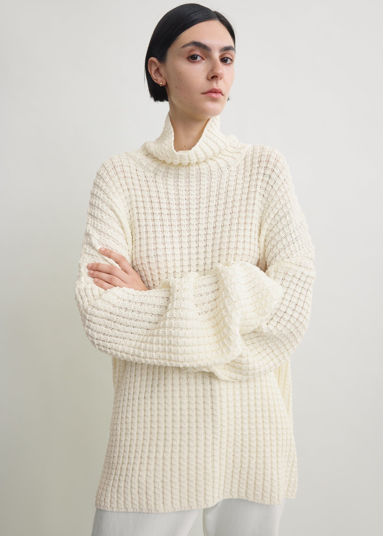 Whipstitch knit milk