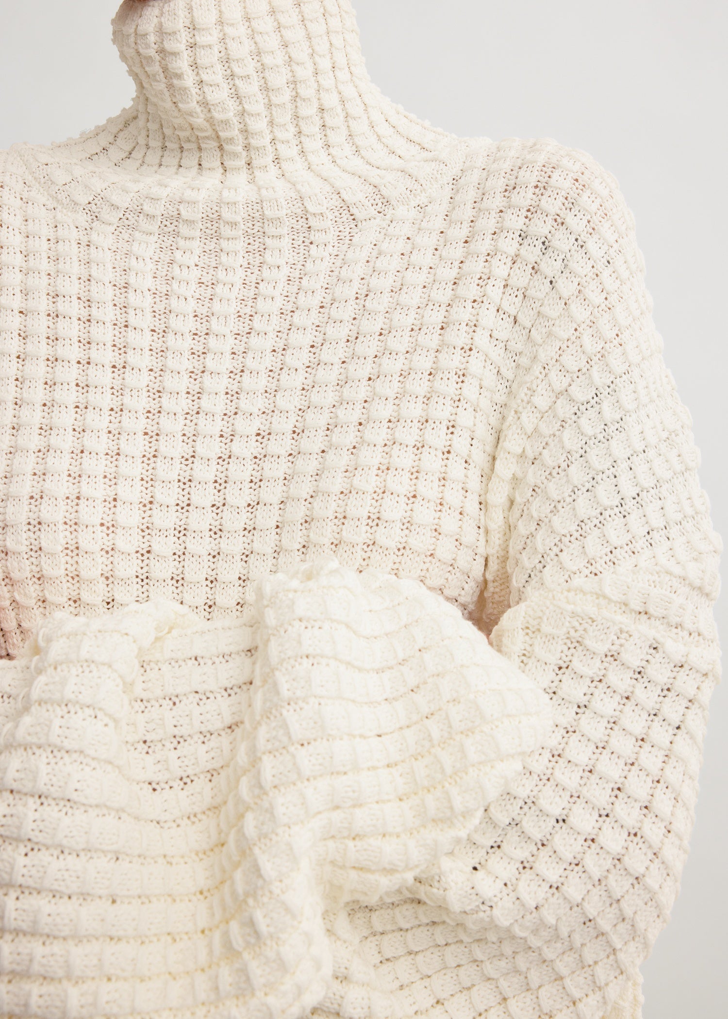 Whipstitch knit milk