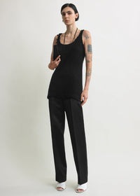 Mohair knit tank black