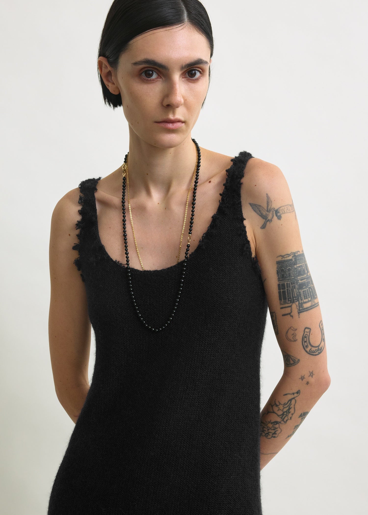 Mohair knit tank black from Toteme - $560