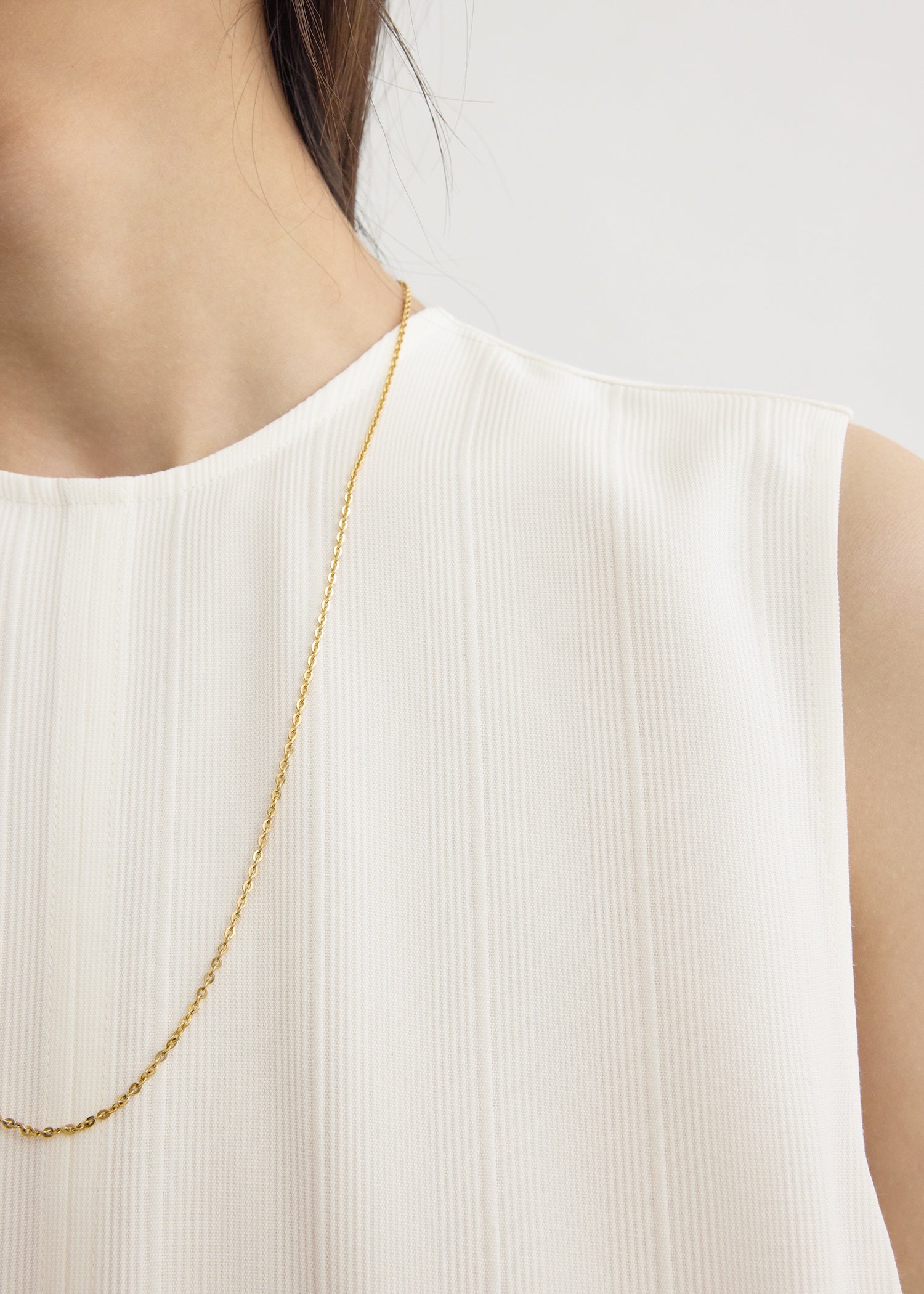 Woven stripe top meringue