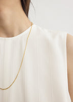 Woven stripe top meringue