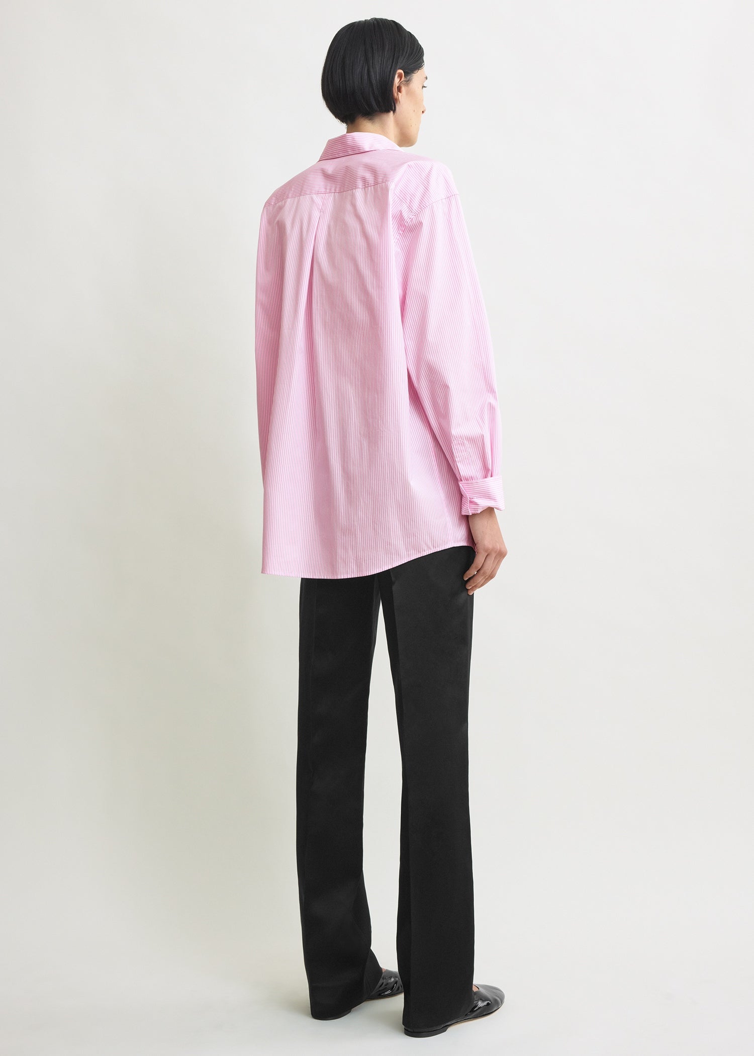 Classic tumbled striped shirt white/bloom